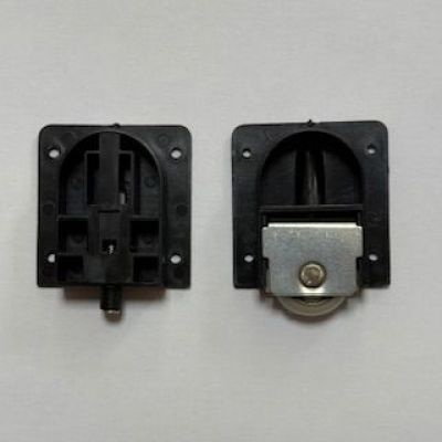 Колесо мебельное для шкафа-купе пластмасс, черное