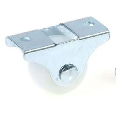 Колесо мебельное D-25мм на площадке белое малое  пластик   25-1