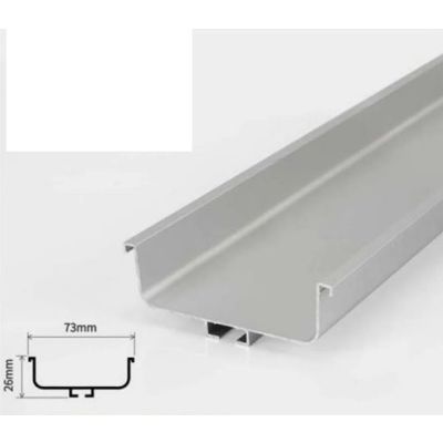 WZC Мебельная Средняя накладная ручка-профиль белая 3000мм