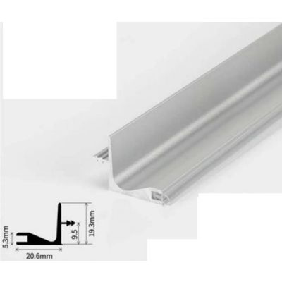 WZC Мебельная Верхняя накладная ручка-профиль белая 3000мм