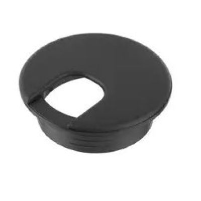 Заглушка для кабель канала компьютерного стола D-35 мм черная