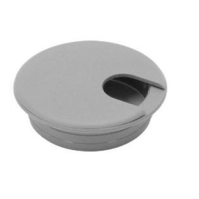 Заглушка для кабель канала компьютерного стола D-35 мм серая