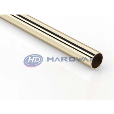 Труба Мебельная (штанга) алюминевая, цвет золото d-22мм 4,8х1200 мм