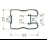 Вертикальный профиль чёрный 754