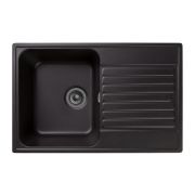 Мойка кухонная накладная камень «Оливия» 740, черная СМс